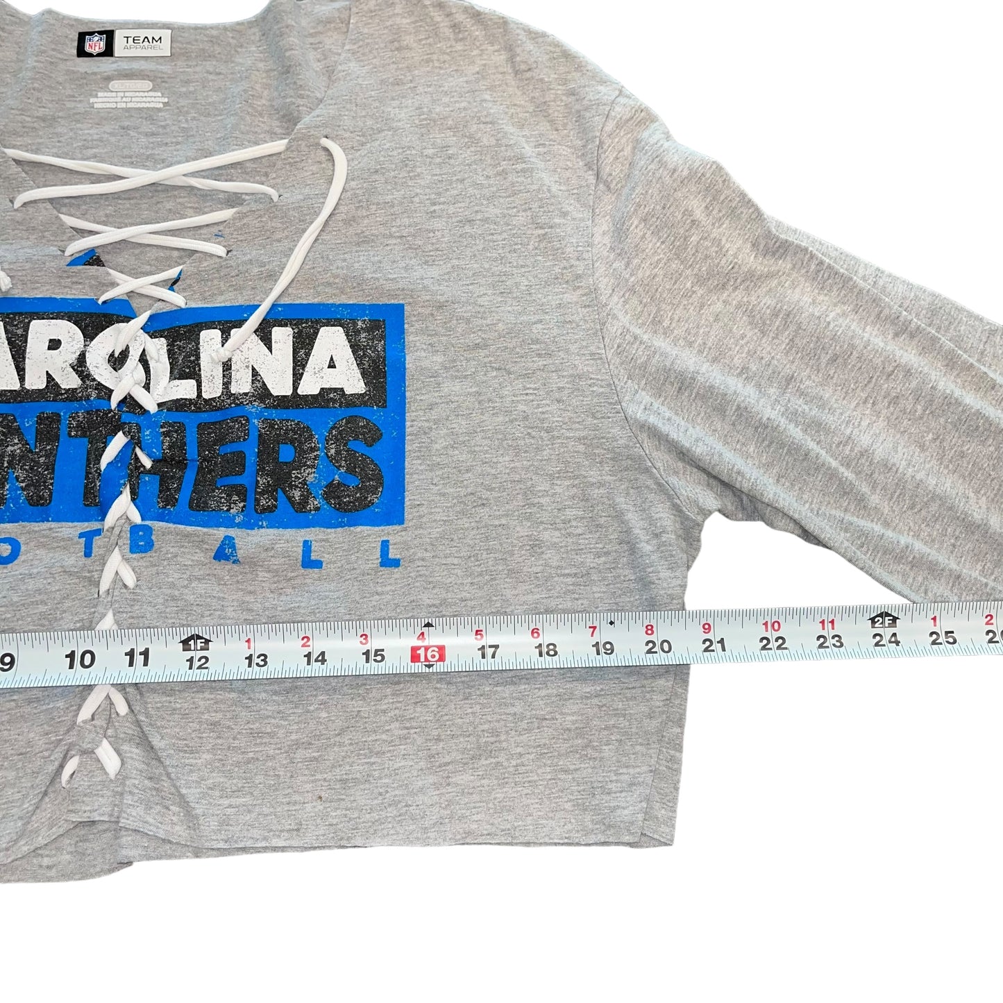 Carolina Panthers Long Sleeve Lace Up (XL)