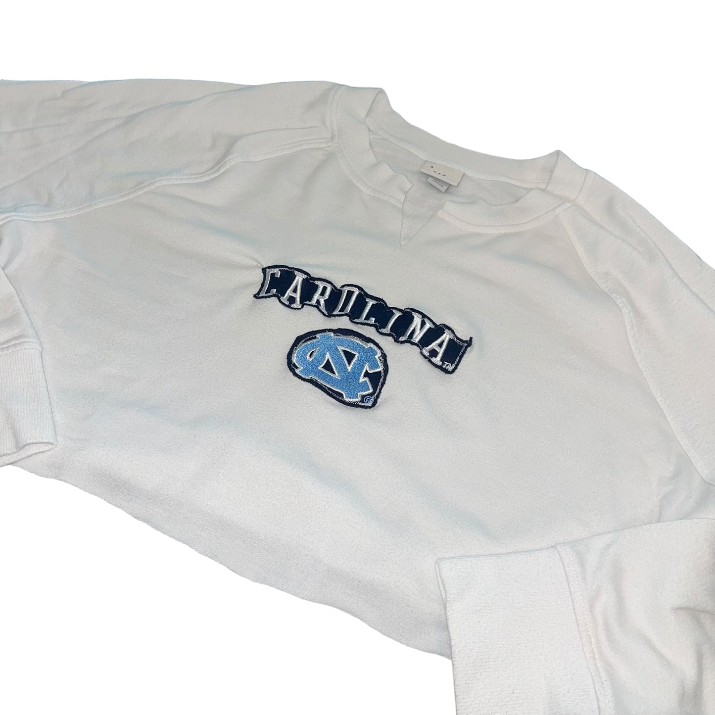 UNC North Carolina Patchwork Cropped Sweatshirt (XL)