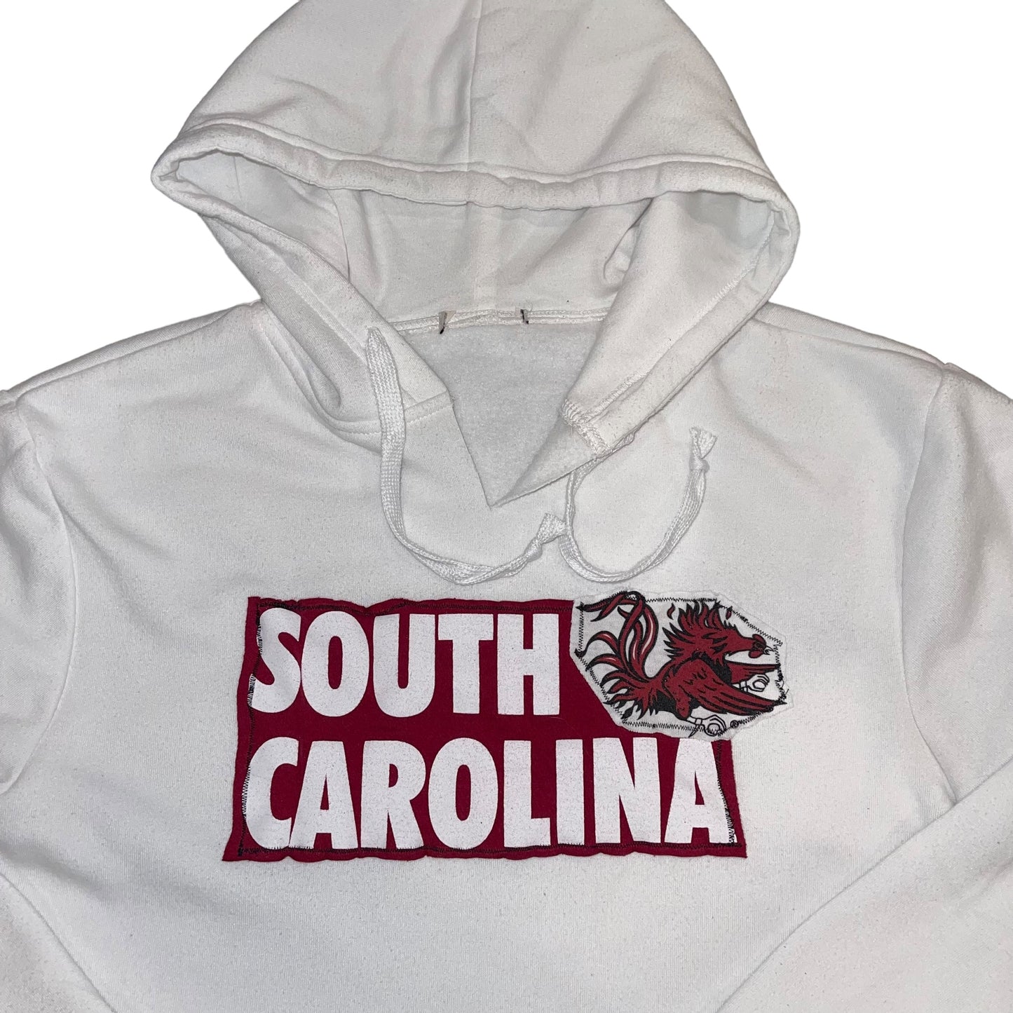 USC South Carolina Patchwork Cropped Hoodie (M)