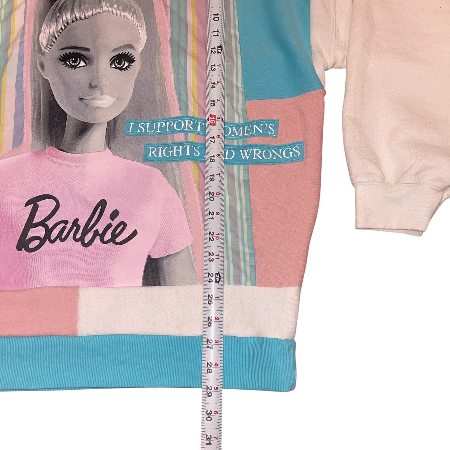 Just a Girl - Upcycled Barbie’s Rights Color Block (XL/2XL)