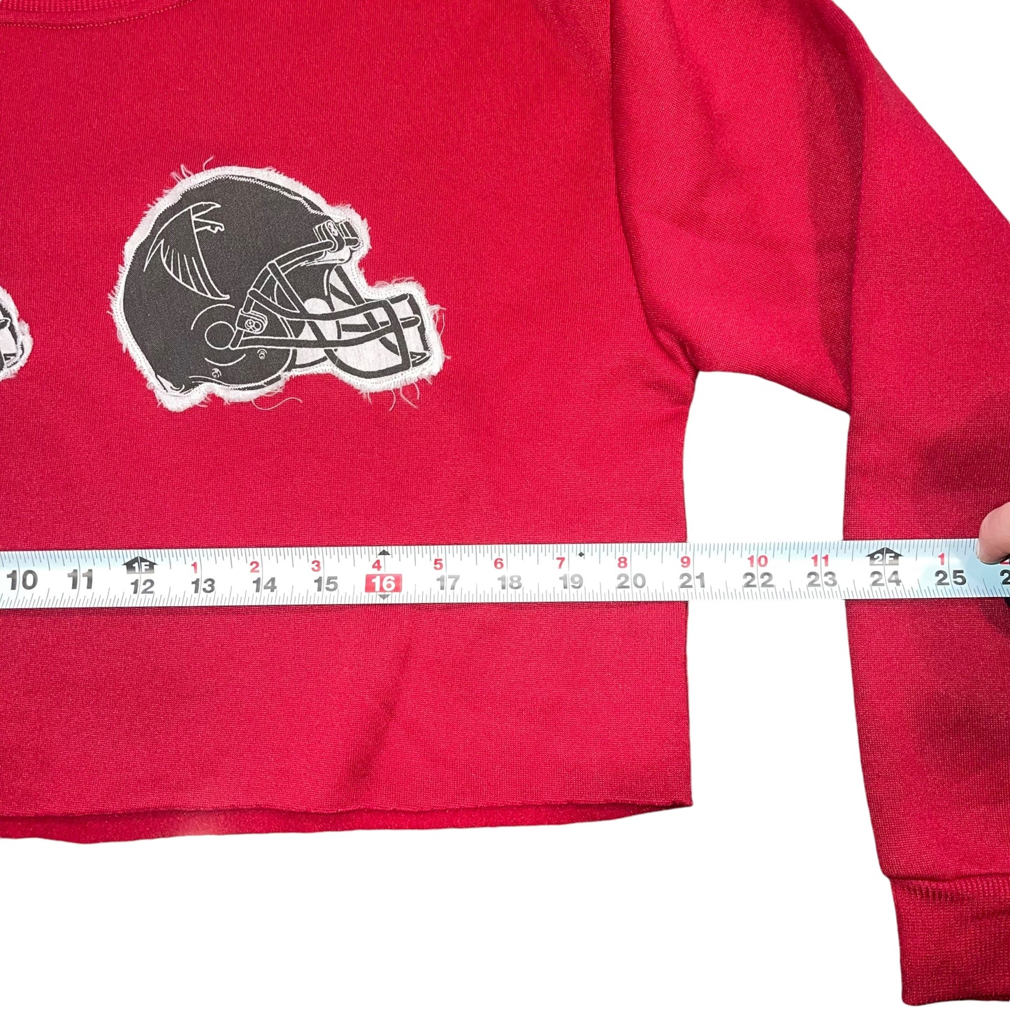 Atlanta Falcons Patchwork Cropped Sweatshirt (M)