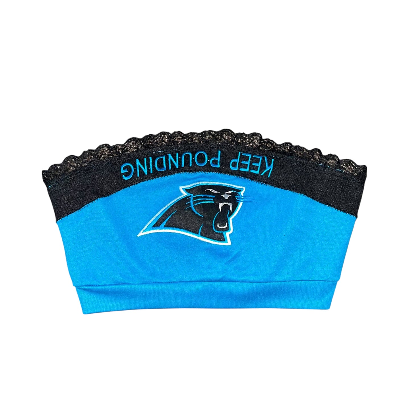 Carolina Panthers Reworked Lace Tube Top (OS)