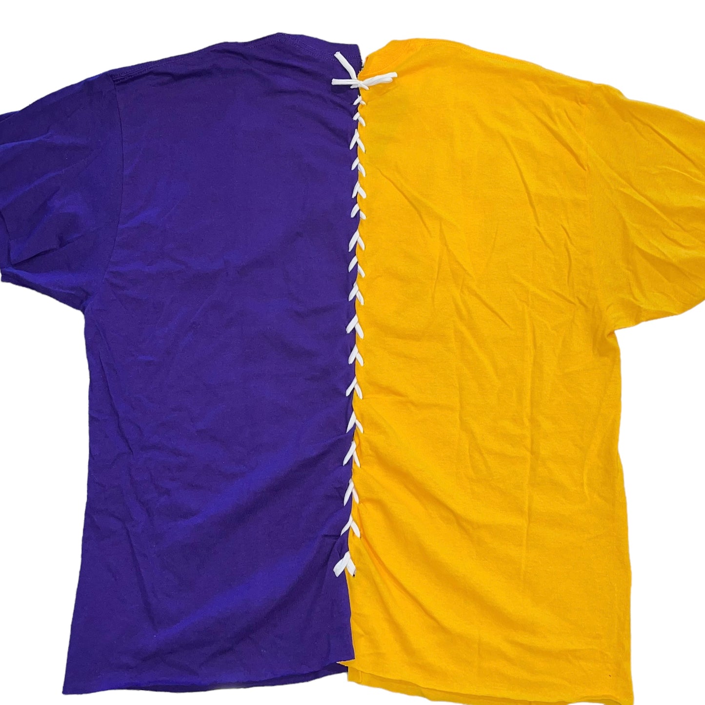LSU Upcycled Color Block Lace Up Tee (XXL)