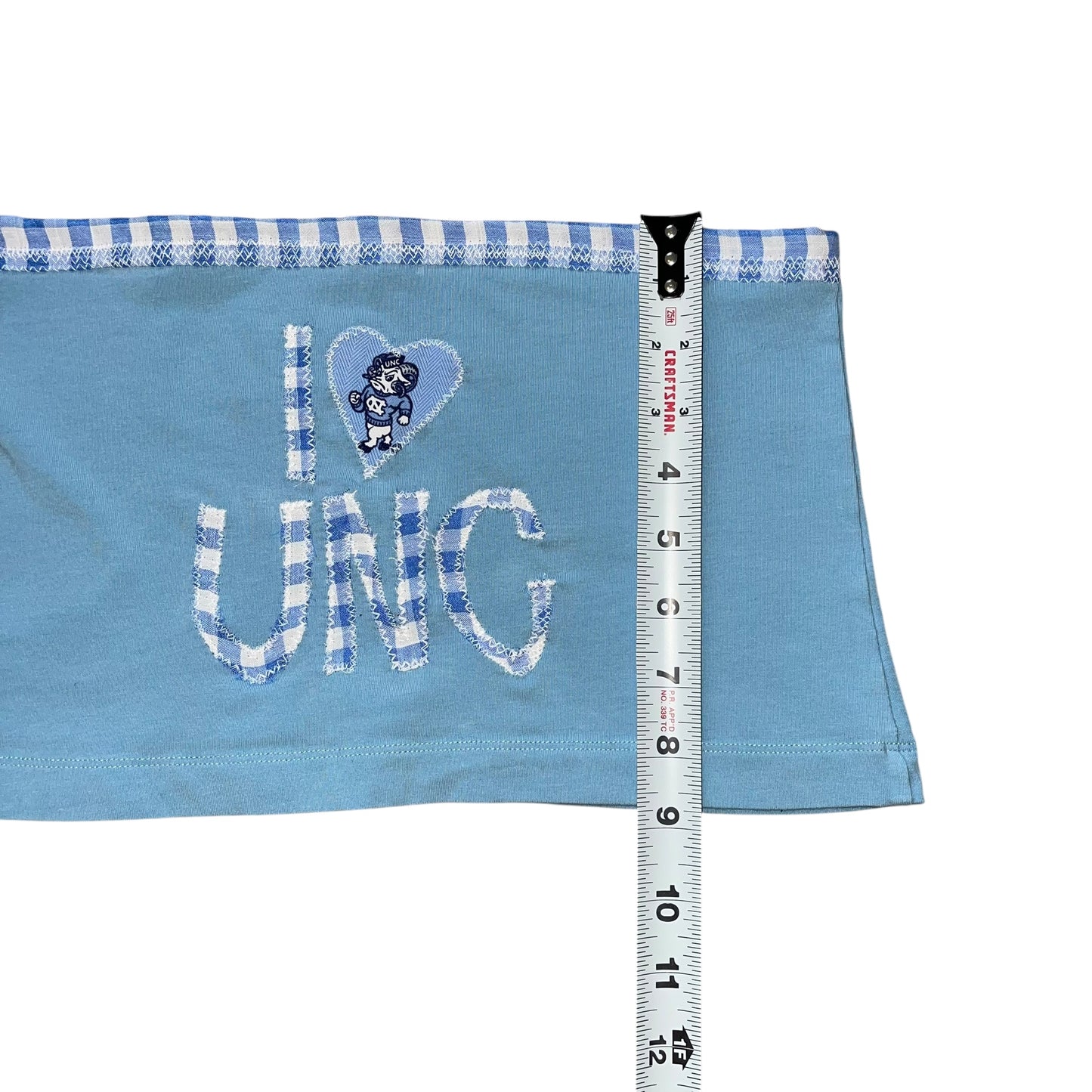 UNC North Carolina Plaid Tube Top (S)