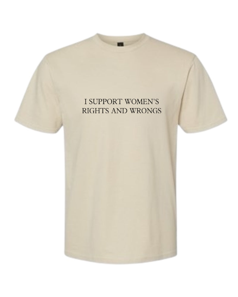 T-SHIRT BAR - Women’s Rights and Wrongs Custom Tee