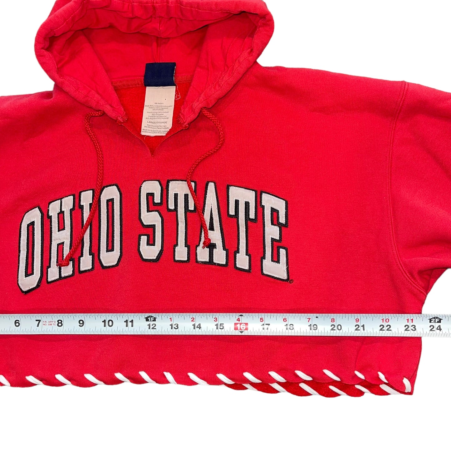 Ohio State Laced Cropped Hoodie (L)