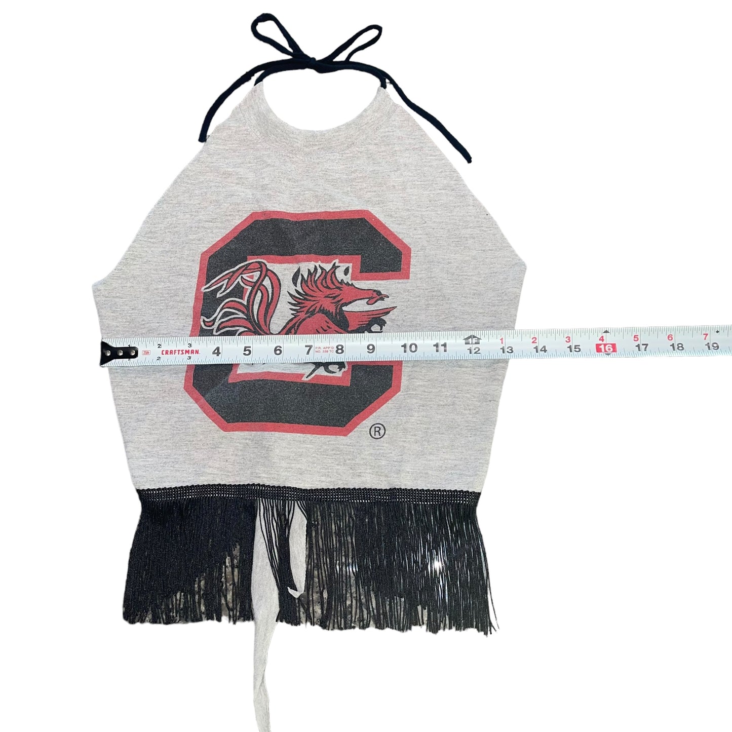 USC South Carolina Fringe Halter Top (OS)