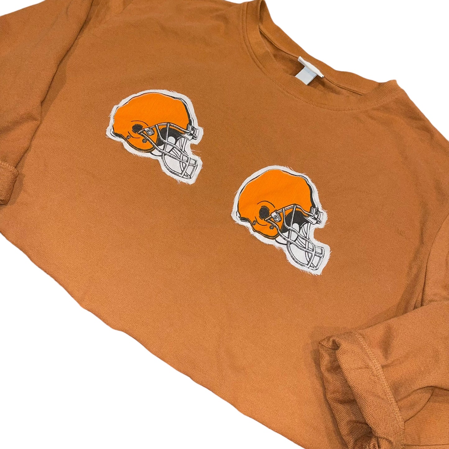 Cleveland Browns Patchwork Cropped Sweatshirt (XL)