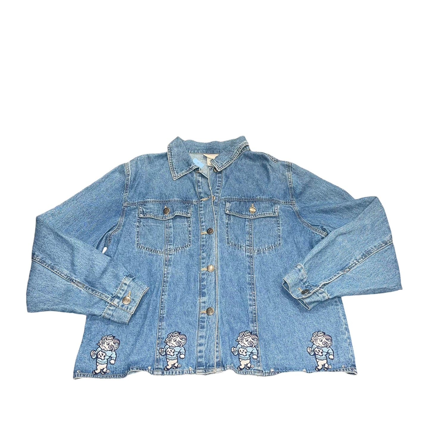 UNC North Carolina Patch Denim Jacket (L)