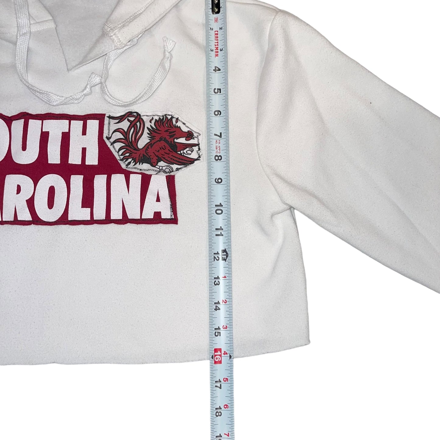 USC South Carolina Patchwork Cropped Hoodie (M)