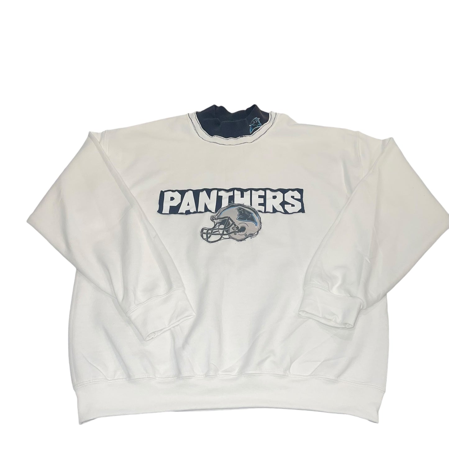 Carolina Panthers Patchwork Mock Neck Sweatshirt (L)