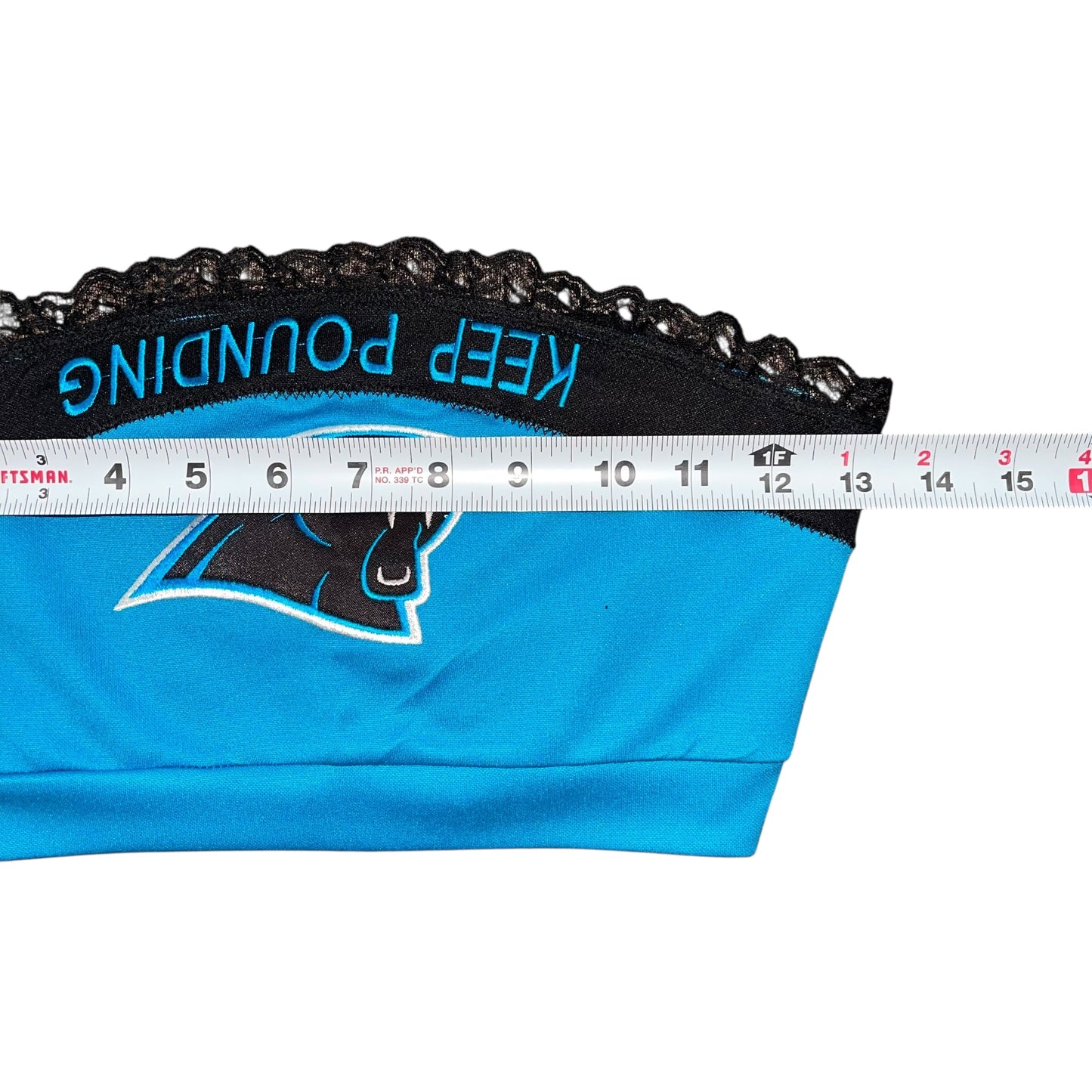 Carolina Panthers Reworked Lace Tube Top (OS)