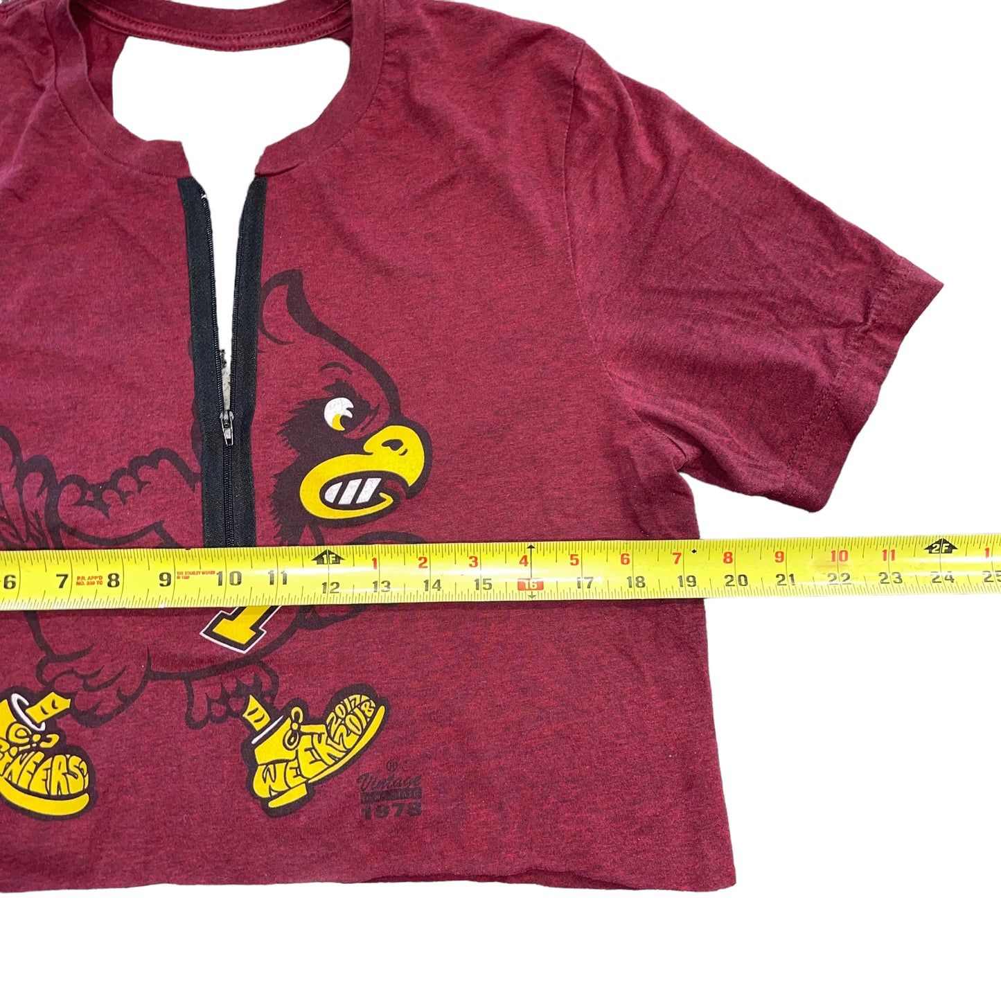 Iowa State Open Back Zip Crop (L)