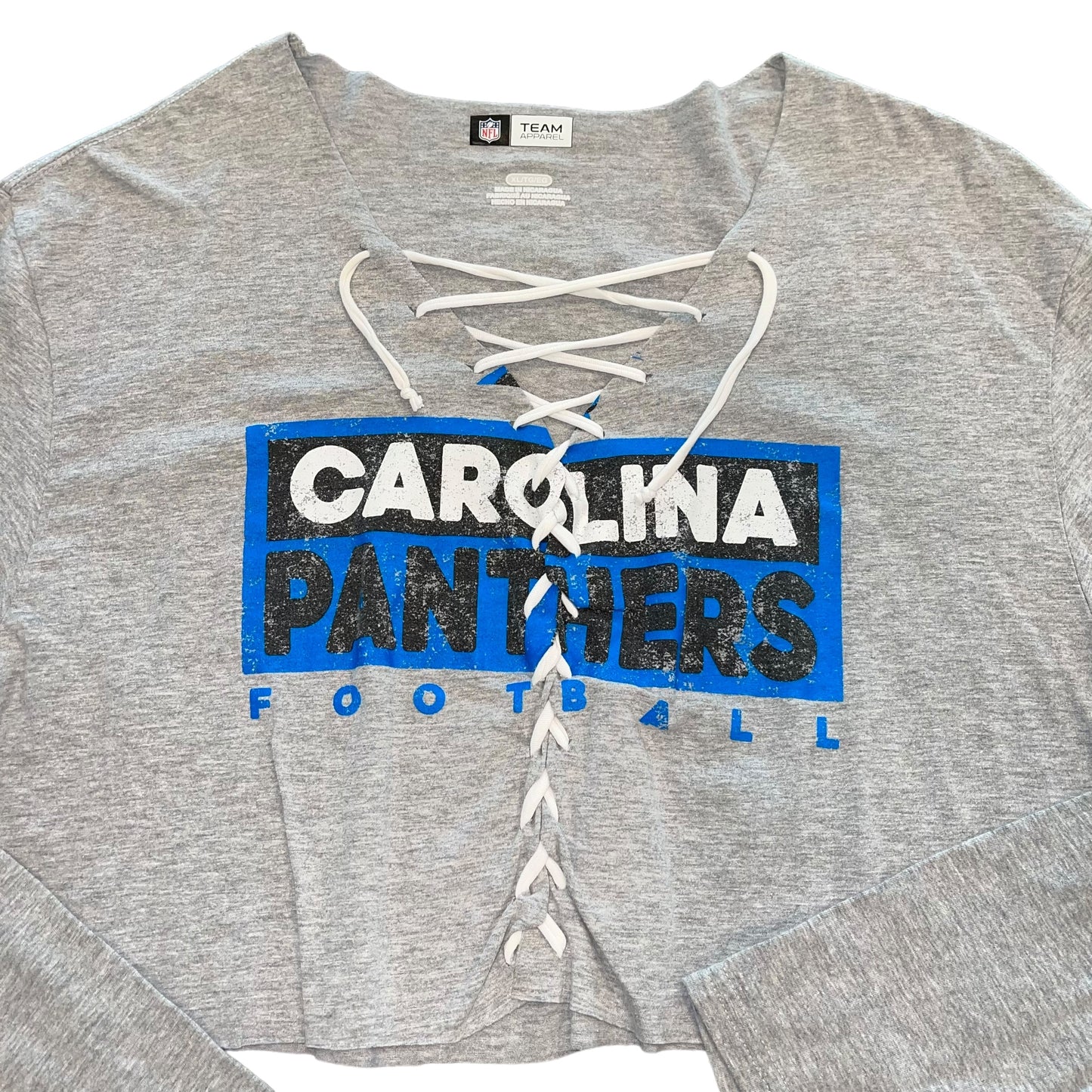 Carolina Panthers Long Sleeve Lace Up (XL)