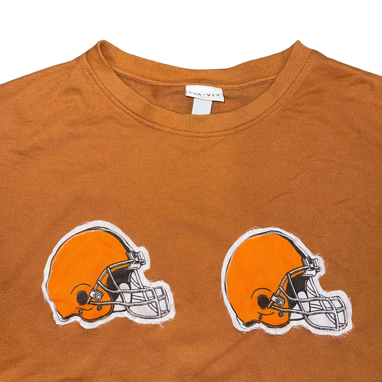 Cleveland Browns Patchwork Cropped Sweatshirt (XL)