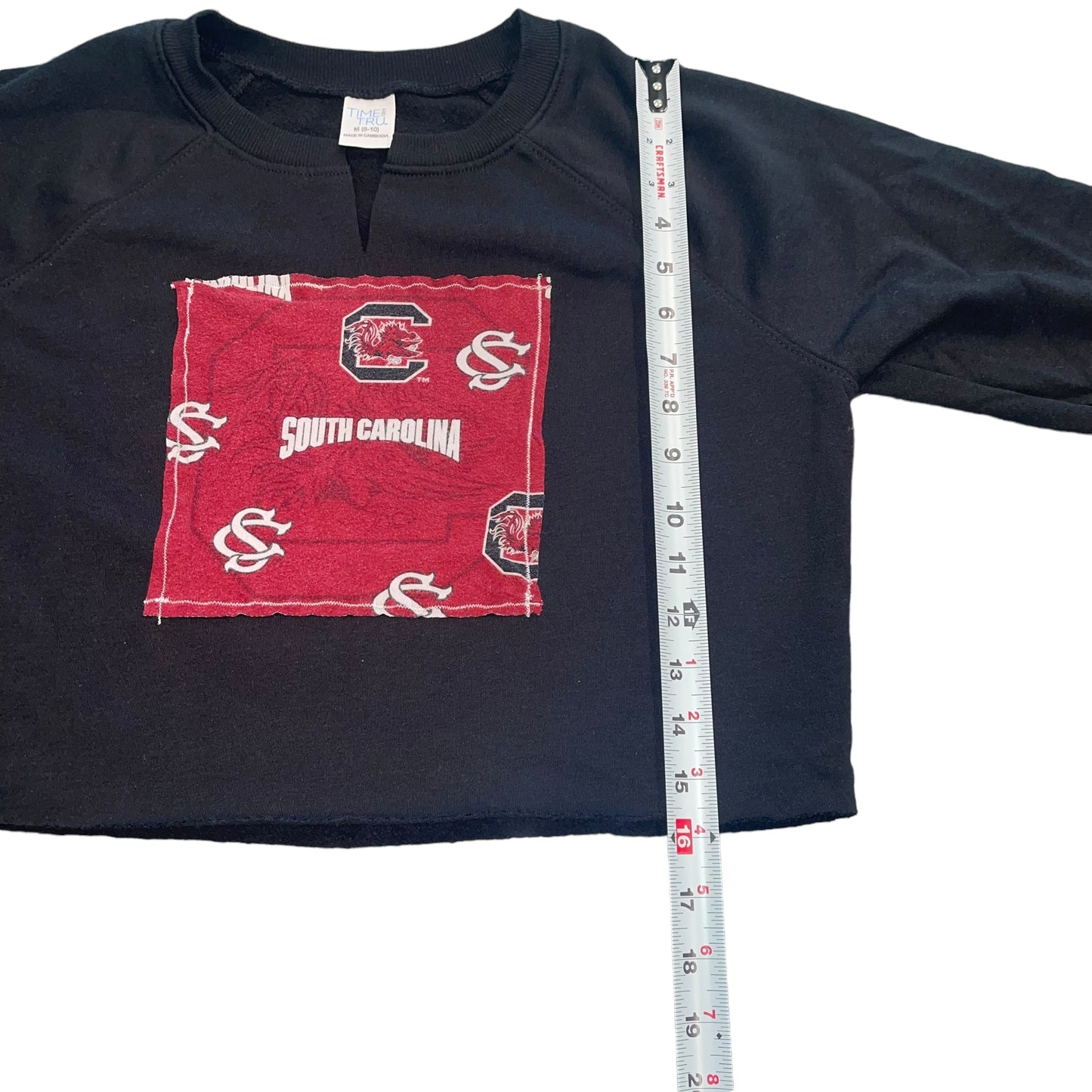 USC South Carolina Patchwork Cropped Sweatshirt (M)