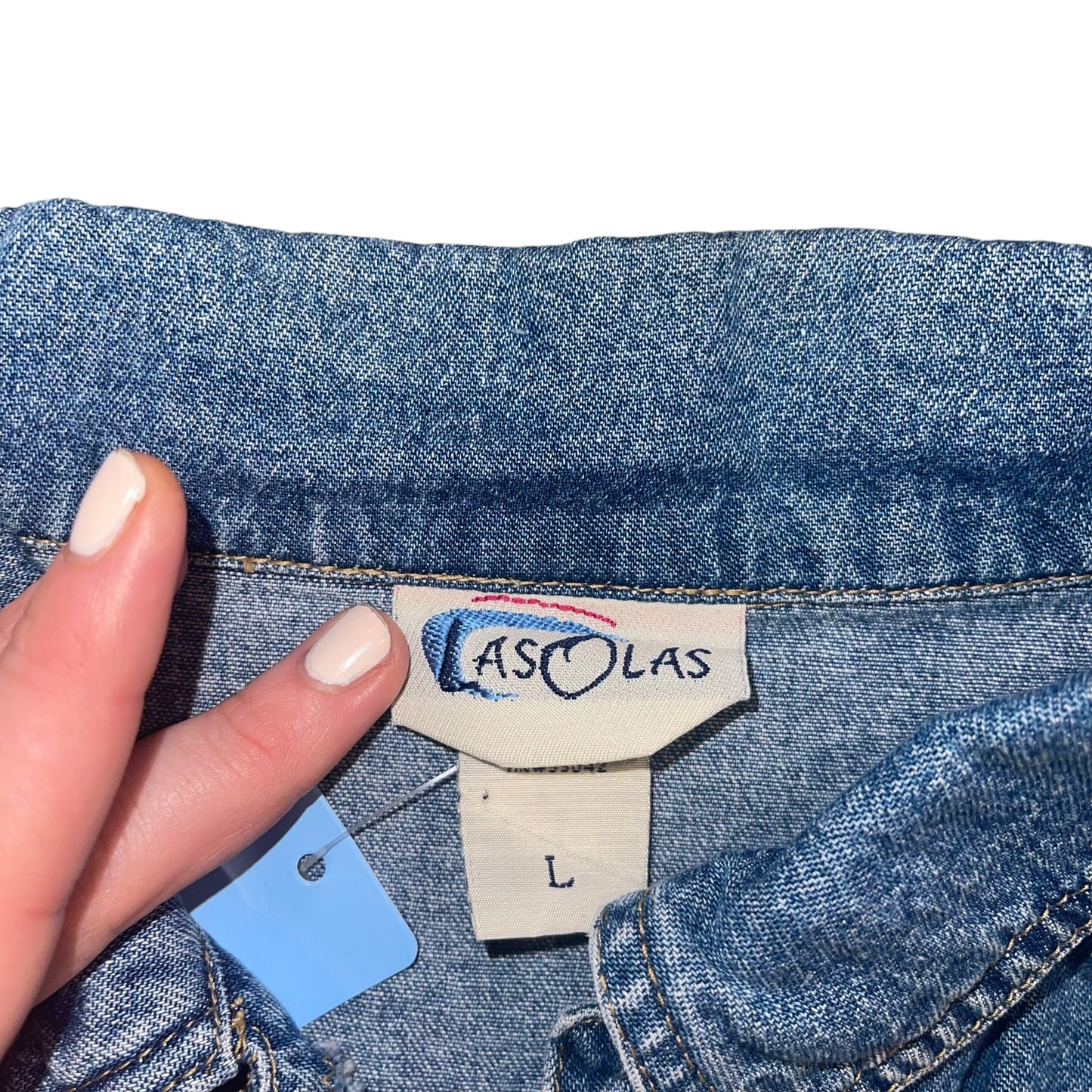 UNC North Carolina Patch Denim Jacket (L)