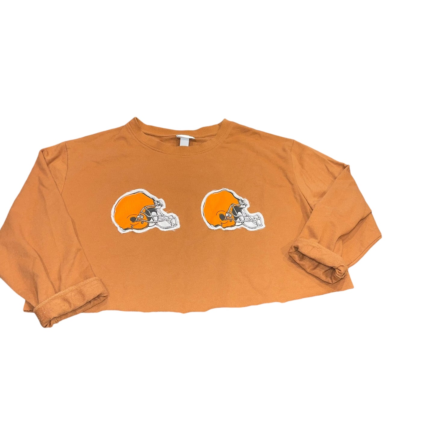 Cleveland Browns Patchwork Cropped Sweatshirt (XL)
