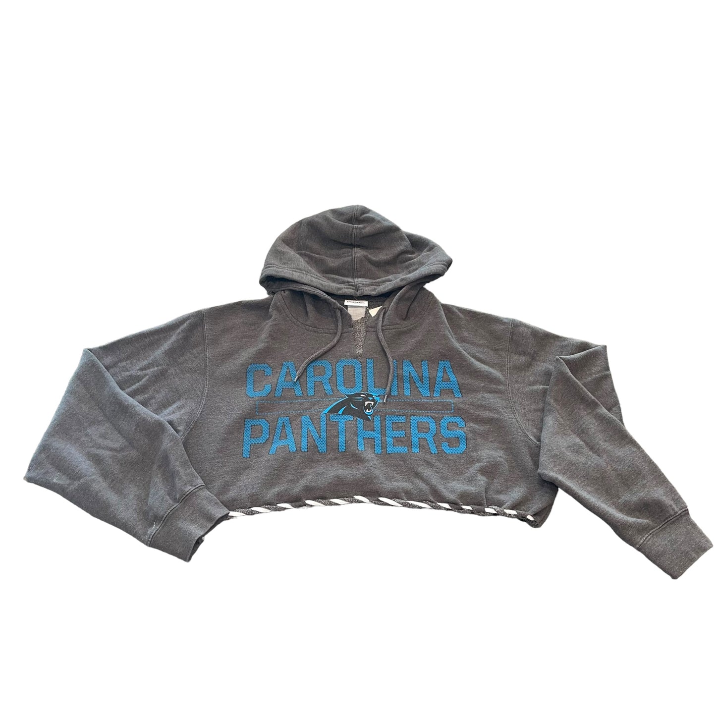 Carolina Panthers Lace Up Cropped Hoodie (M/L)