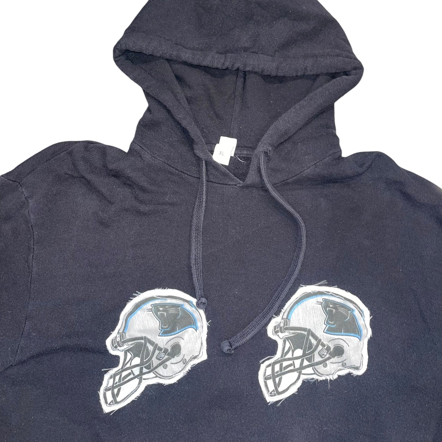 Carolina Panthers Patchwork Cropped Hoodie (XL)