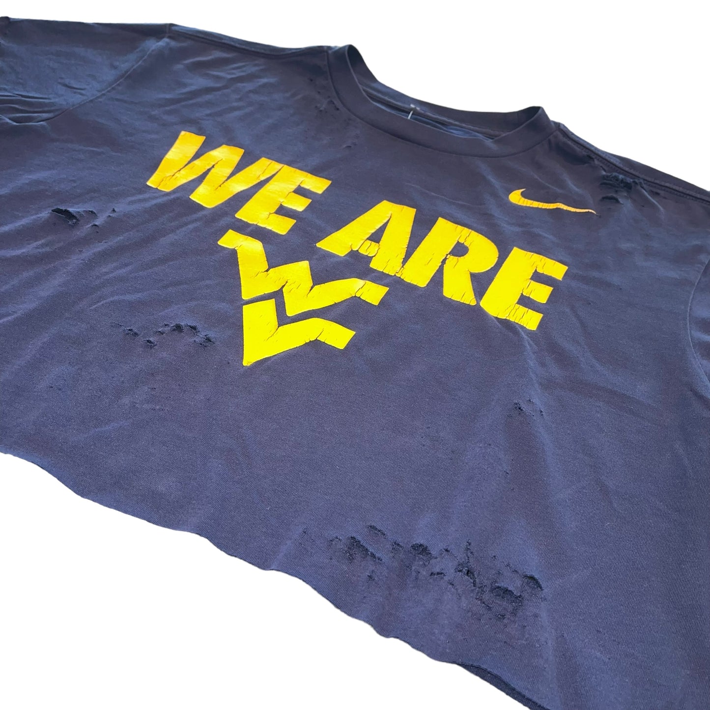 West Virginia Distressed Cropped Tee (L)
