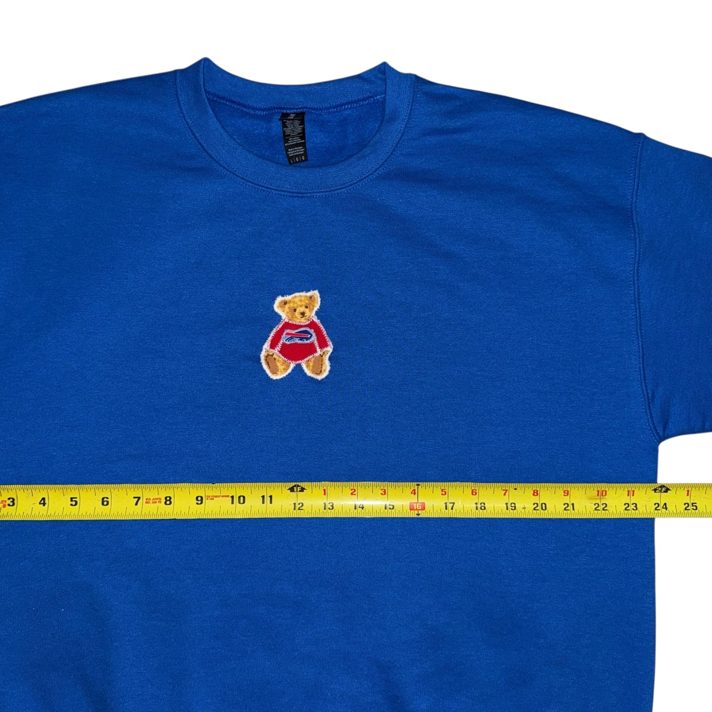 Buffalo Bills Upcycled Bear Blue Crew (L)