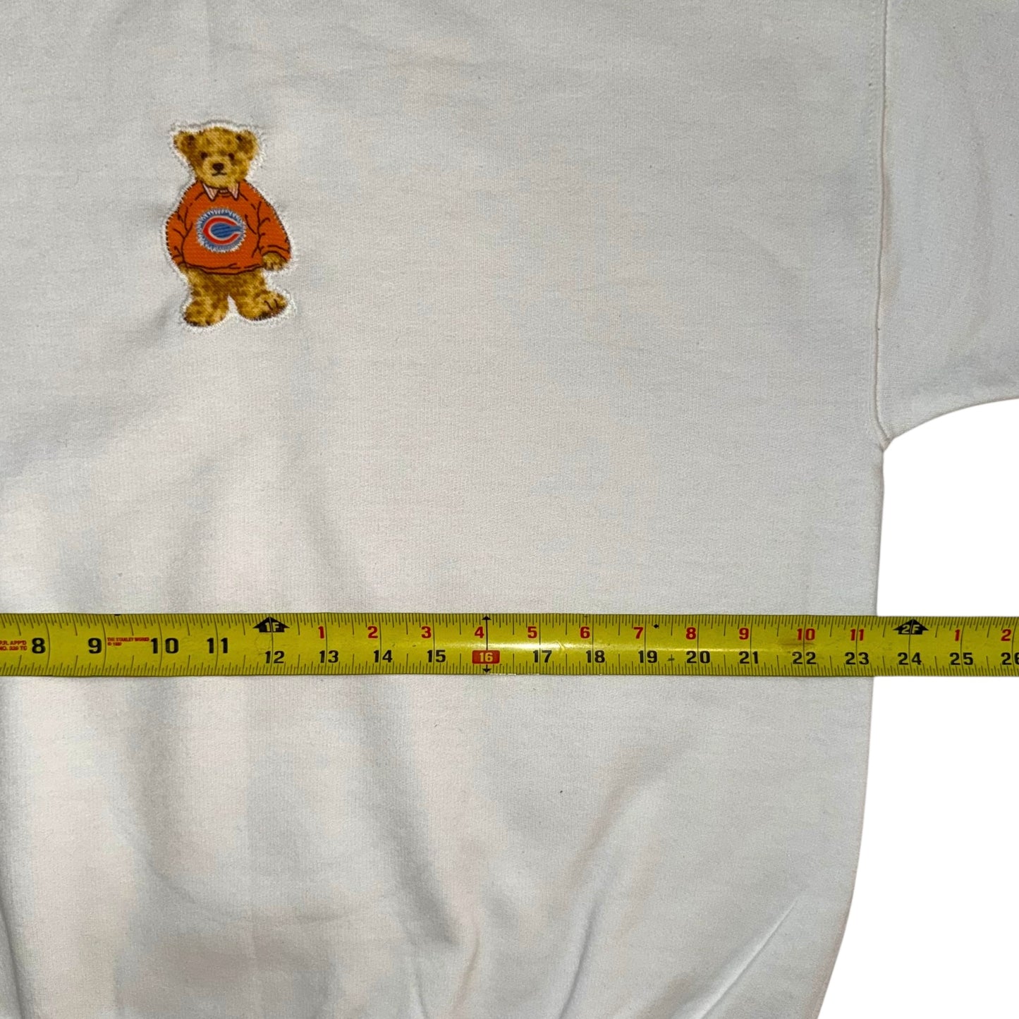 Chicago Bears Upcycled Bear White Crew (L)