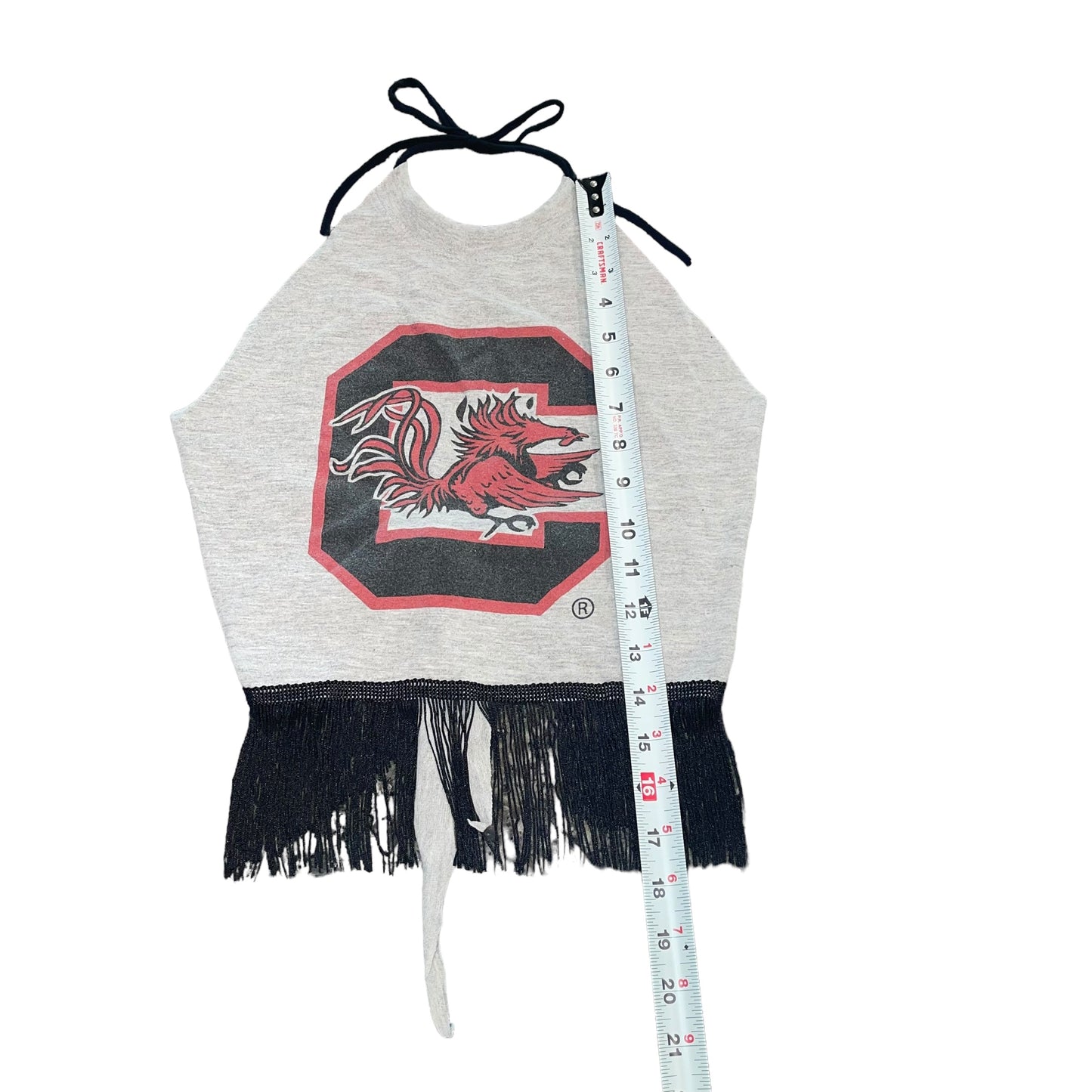 USC South Carolina Fringe Halter Top (OS)