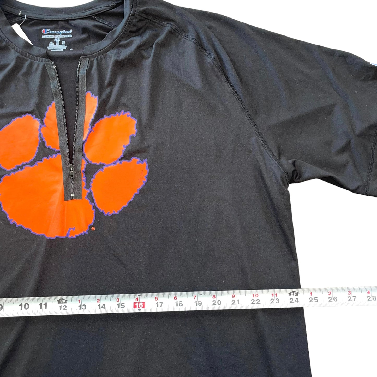 Clemson Reworked Zipper T-shirt (2XL)
