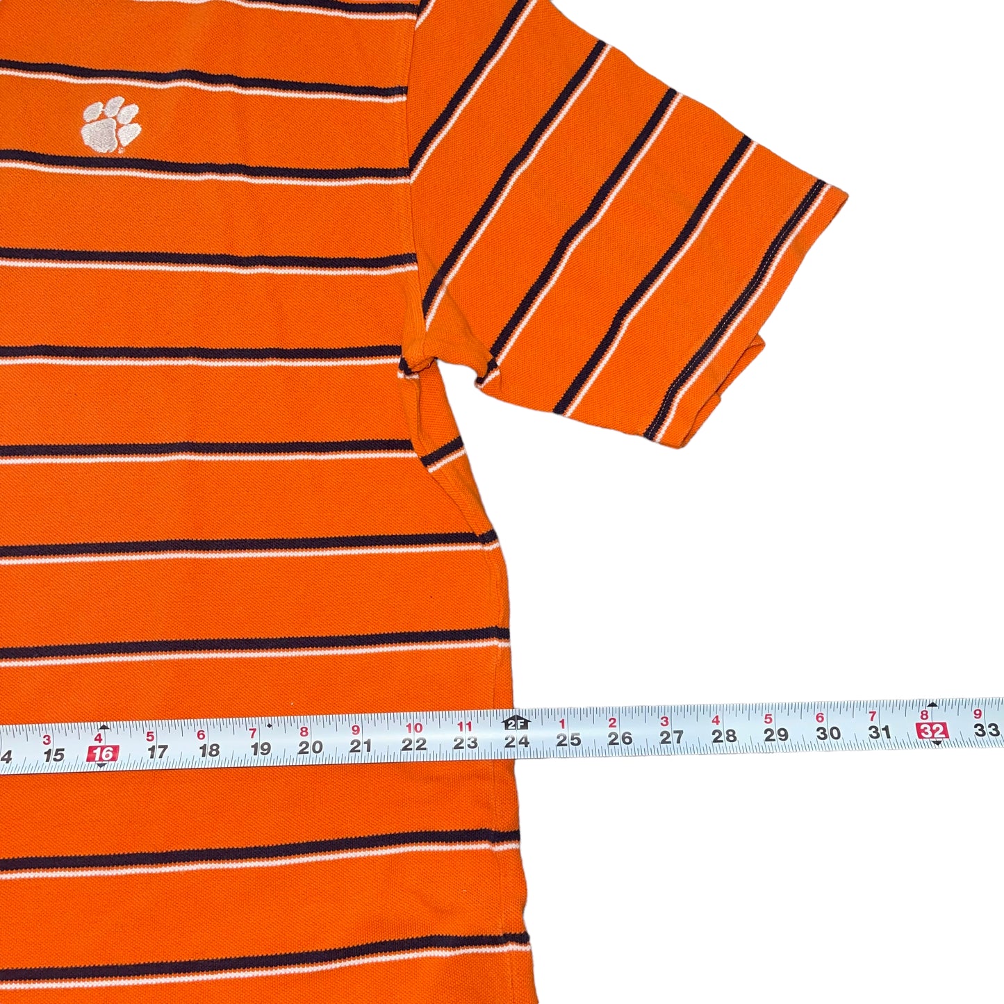 Clemson Striped Polo (2XL)