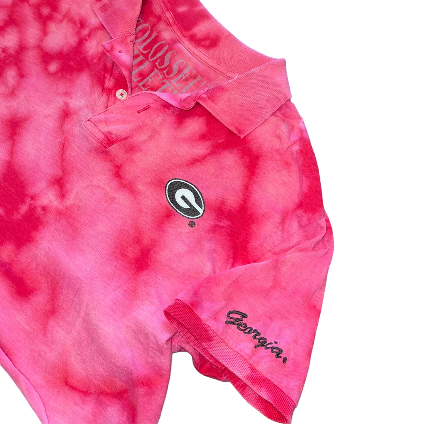 Georgia Bleach Dye Cropped Polo (L)