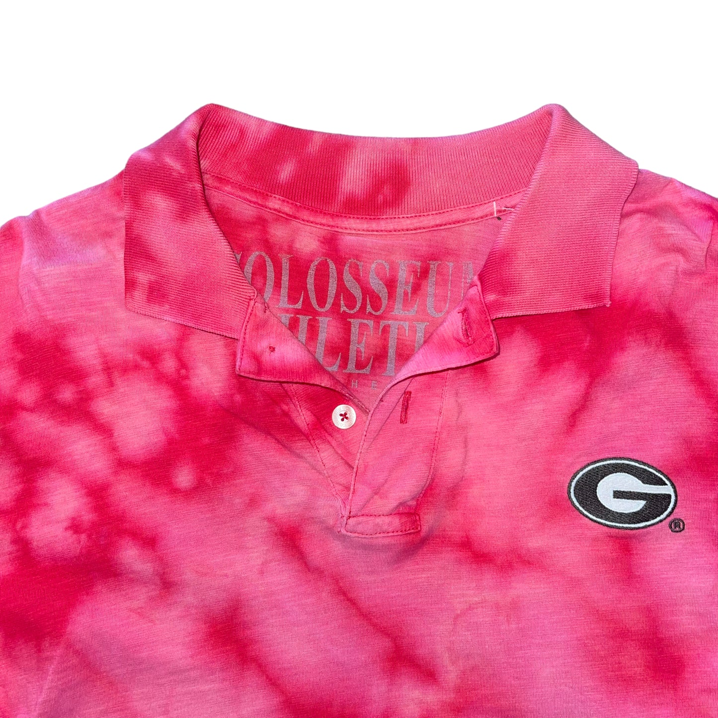 Georgia Bleach Dye Cropped Polo (L)