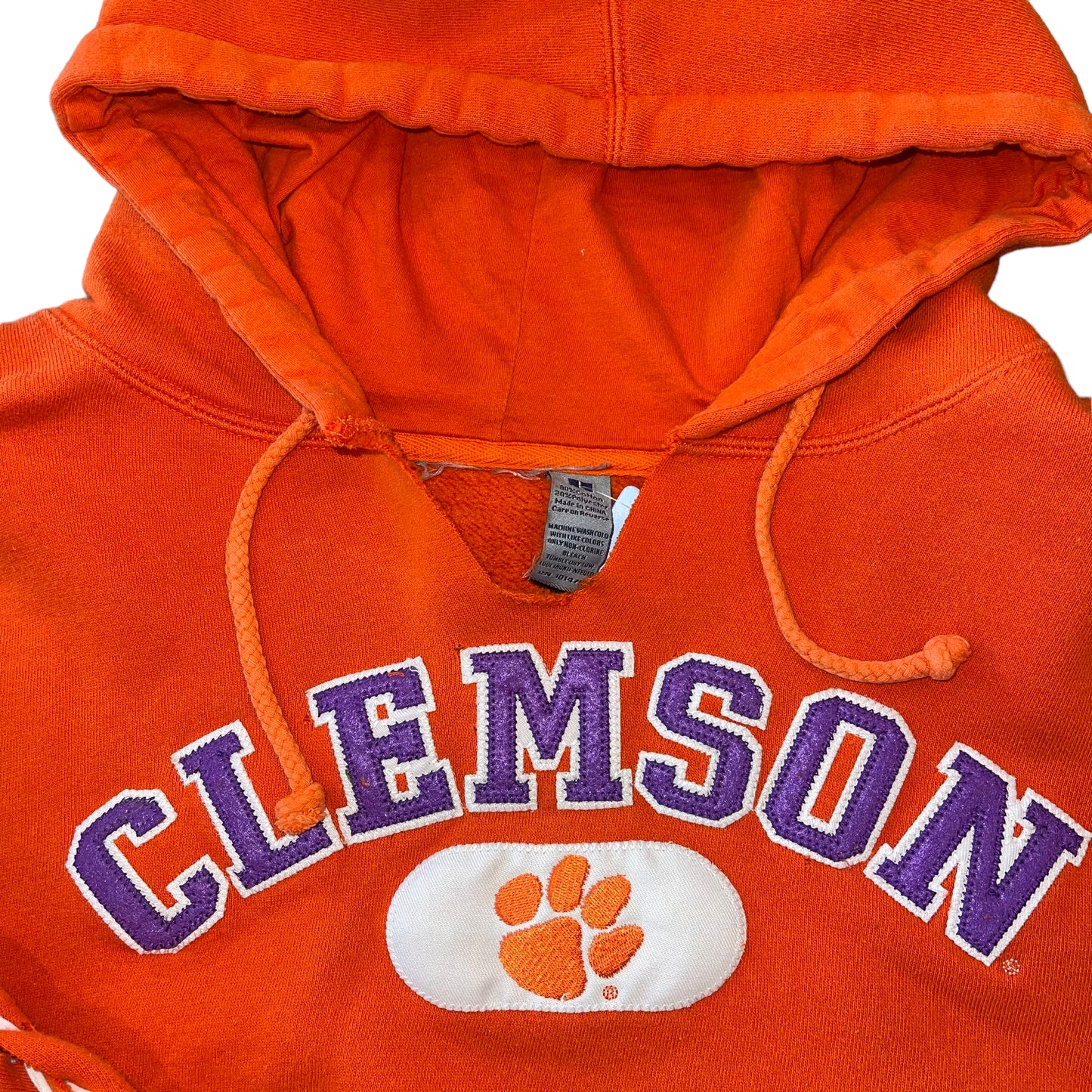 Clemson Cropped Hoodie (L)
