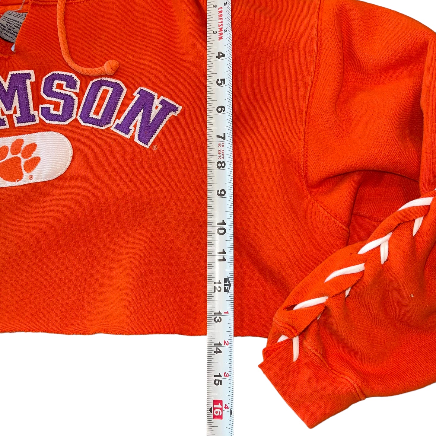 Clemson Cropped Hoodie (L)