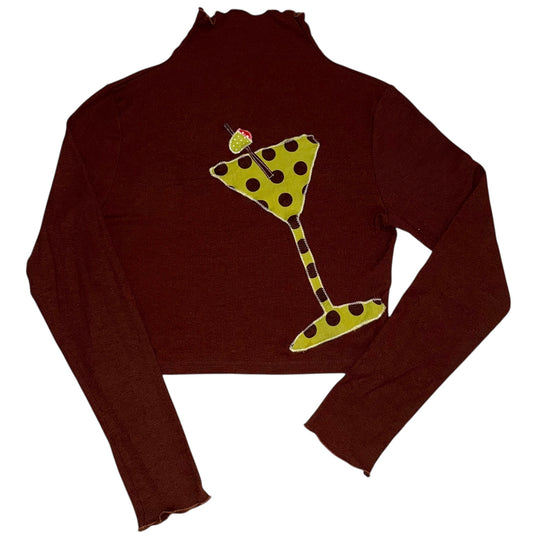 Just a Girl - Polka Dot Tini Mockneck (M)