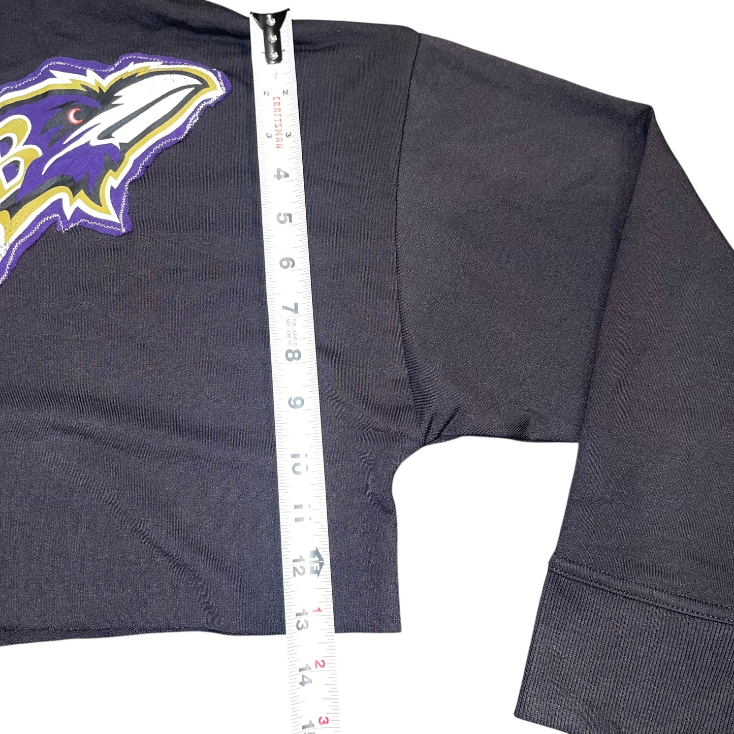 Baltimore Ravens Cropped Patchwork Hoodie (XL)