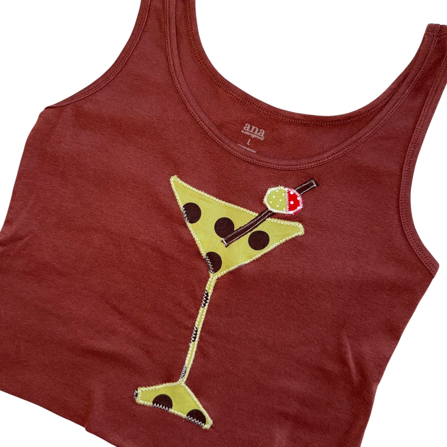 Just a Girl - Polka Dot Dirty Tini Tank (L)