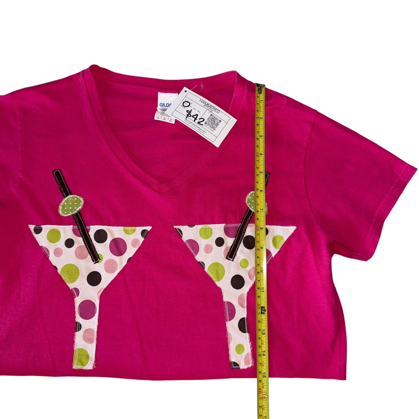 Just a Girl- Double Y2K Martini V-Neck (M)