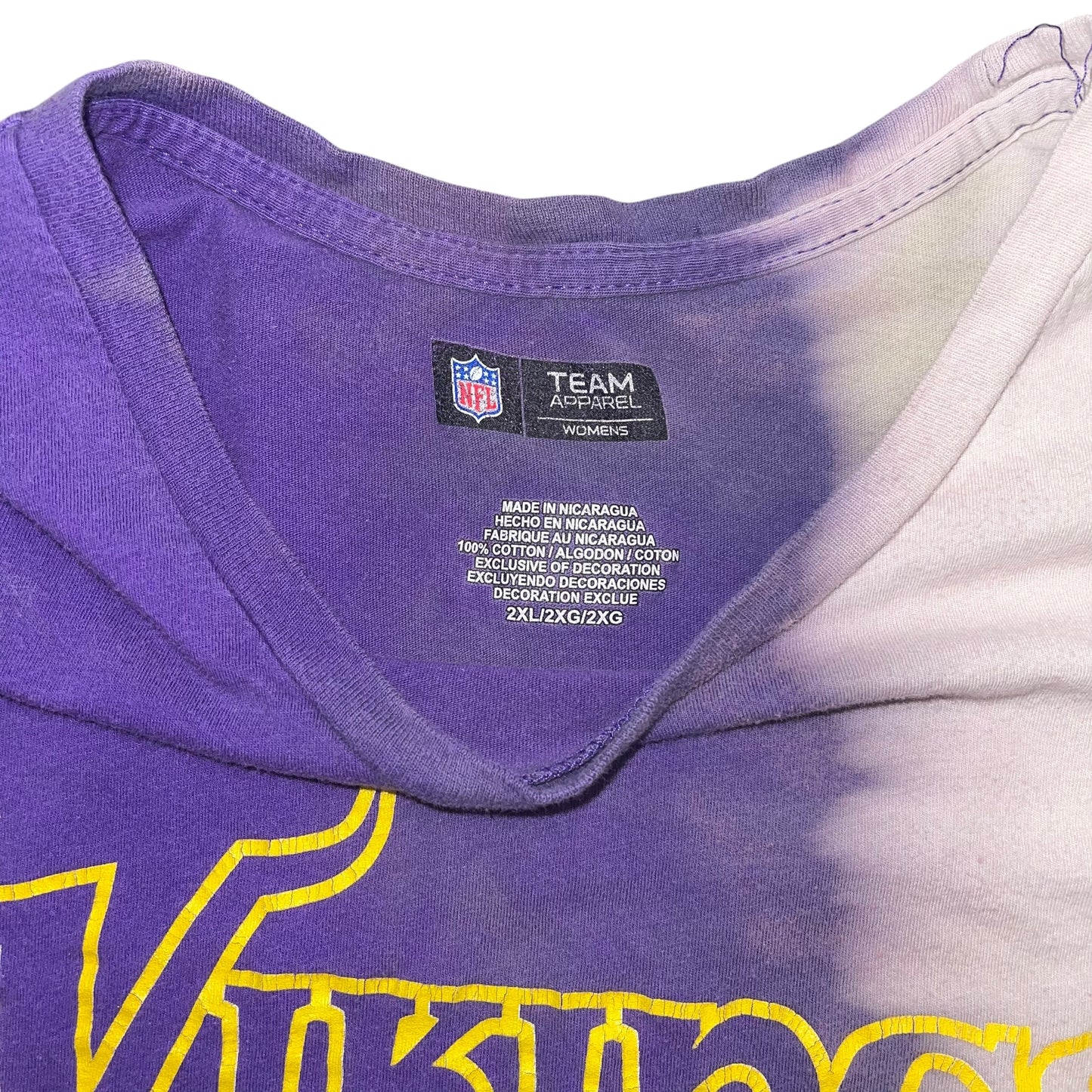 Minnesota Vikings Split Bleach Crop (2XL)