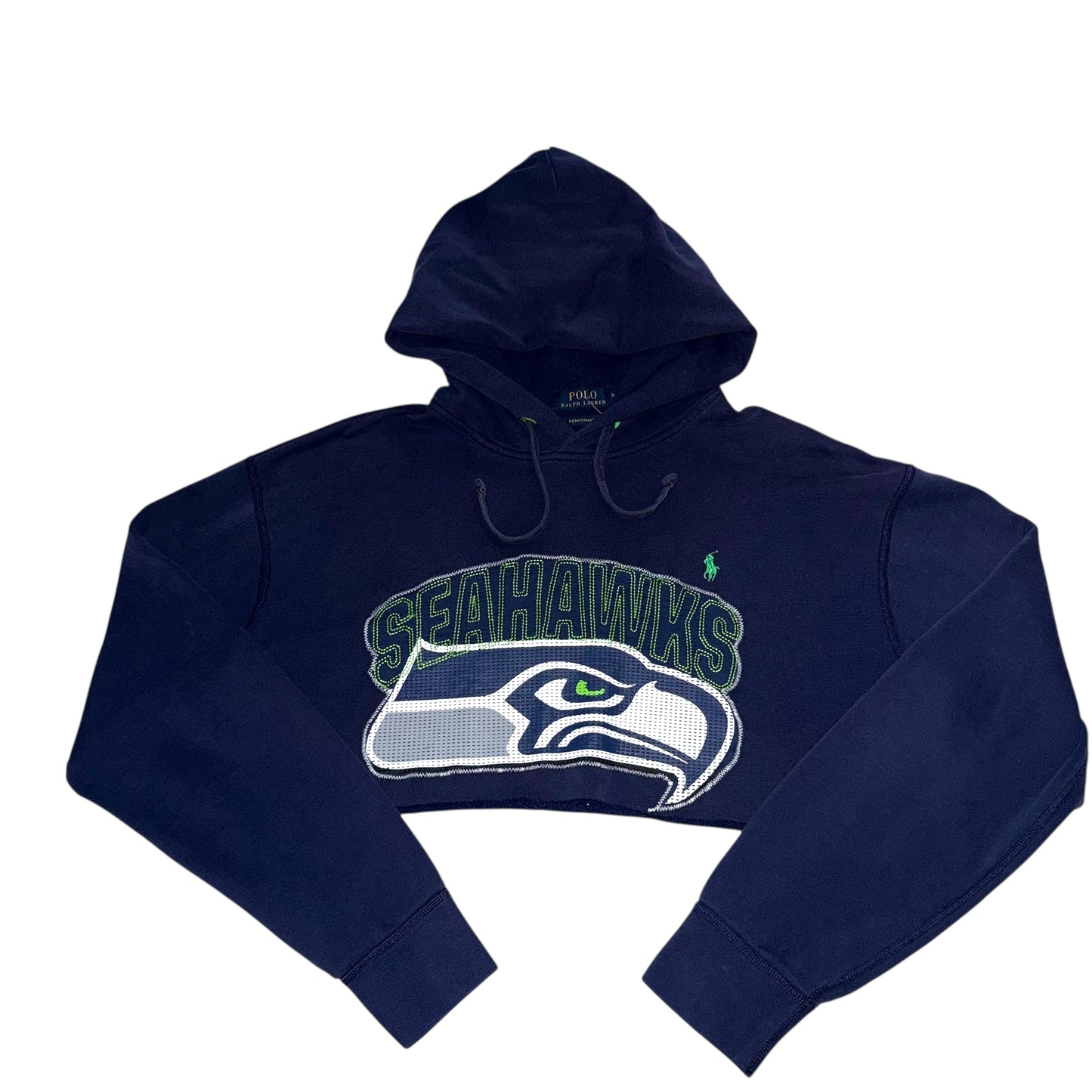 Seattle Seahawks Customized Cropped Polo Hoodie (XL)