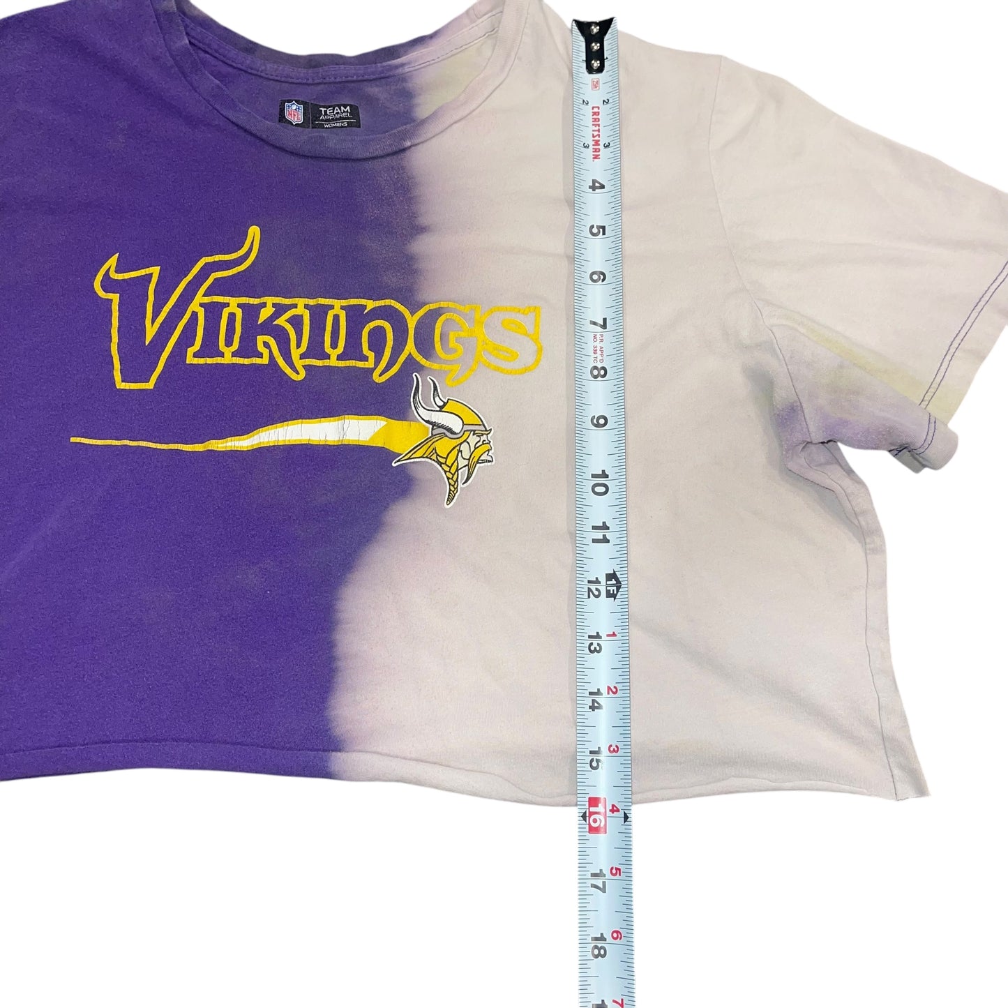 Minnesota Vikings Split Bleach Crop (2XL)