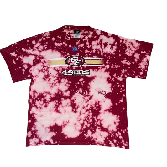 San Francisco 49ers Upcycled Bleach Tee (L)