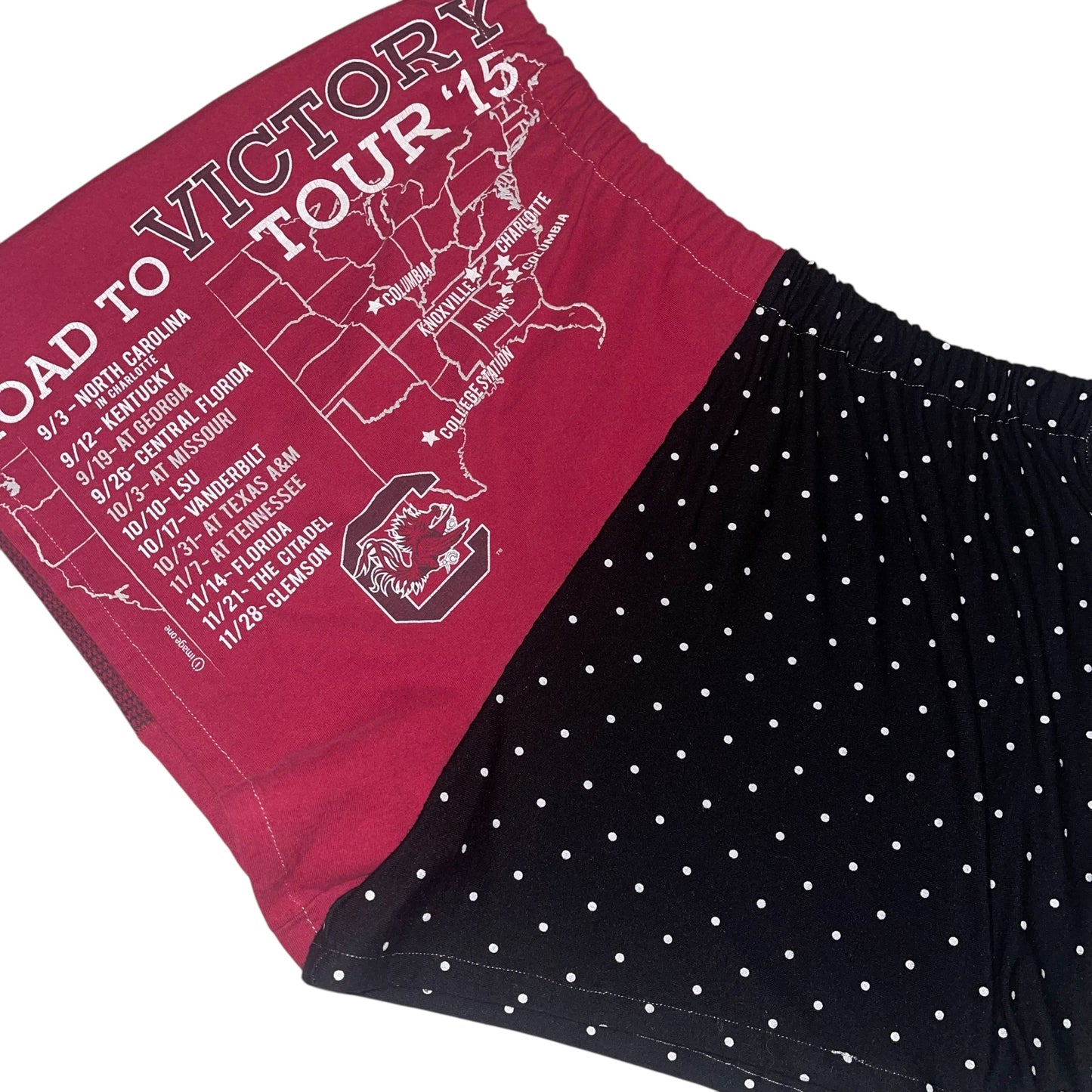 USC South Carolina Upcycled Reversible Dottie Shorts (M)