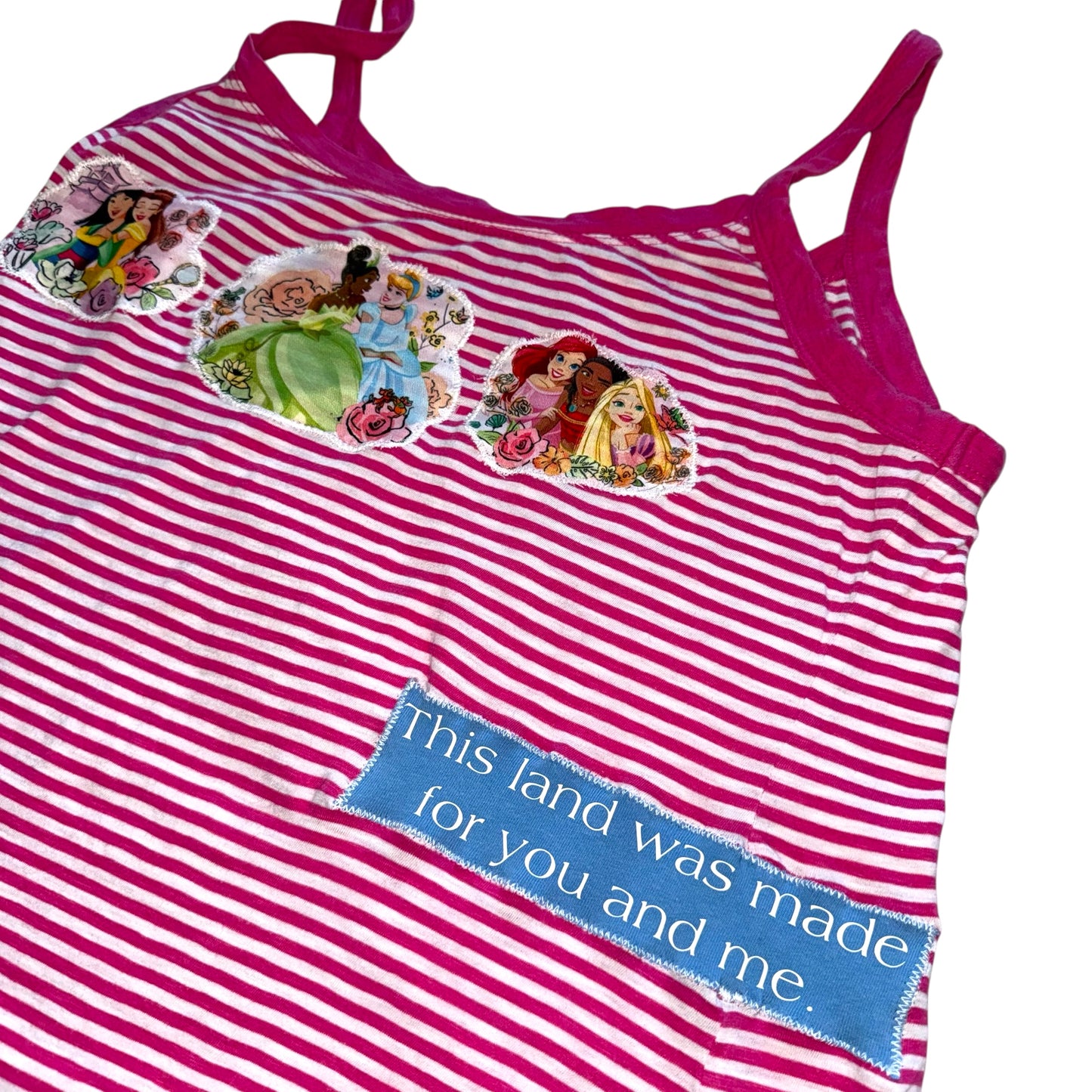 Just a Girl - This Land Striped Tank (L)