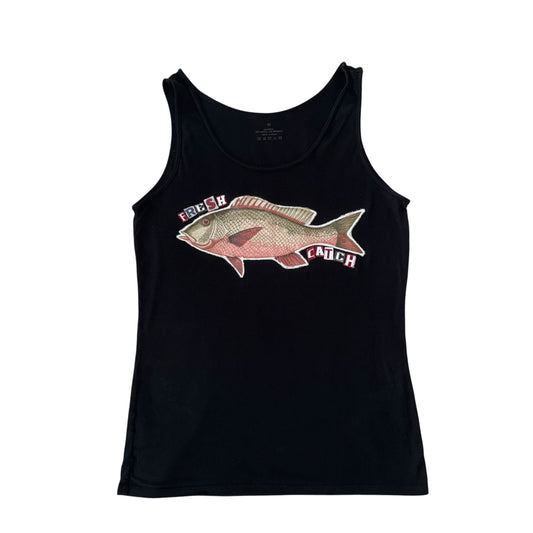 Earthbound - Fresh Catch Black Tank (M)