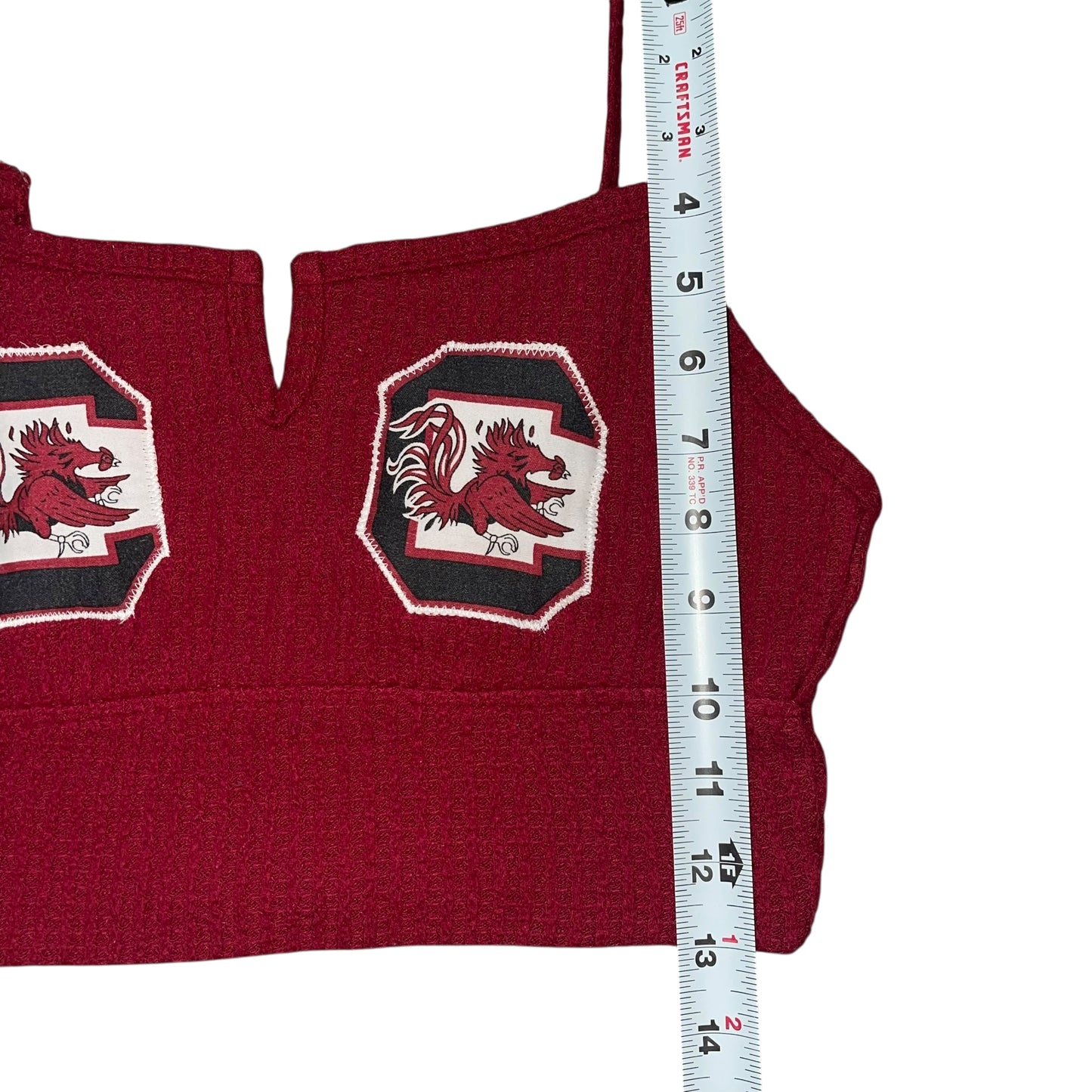 USC South Carolina Upcycled Double Logo Bralette (M)
