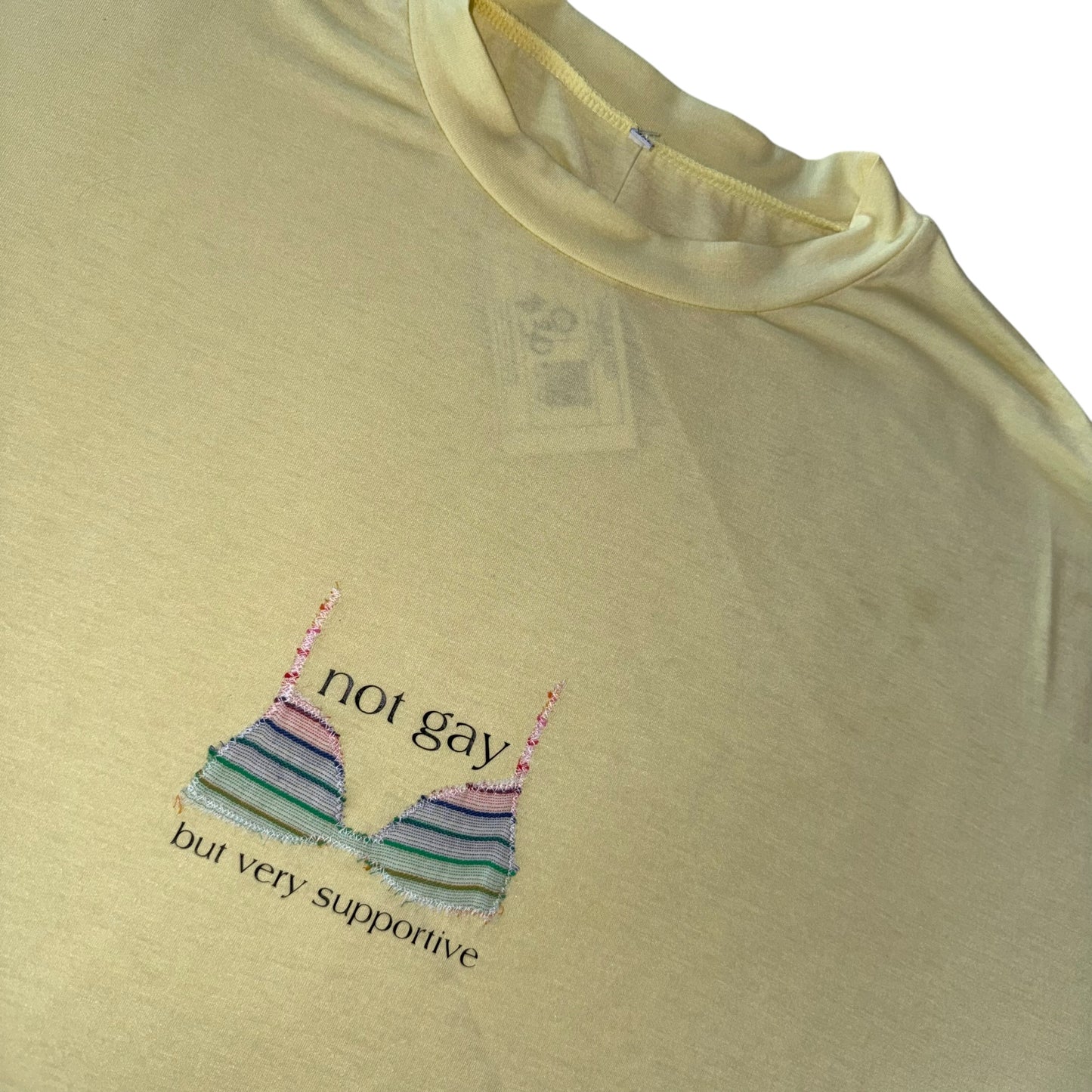 PRIDE - Not Gay But Supportive Yellow Tee (3XL)