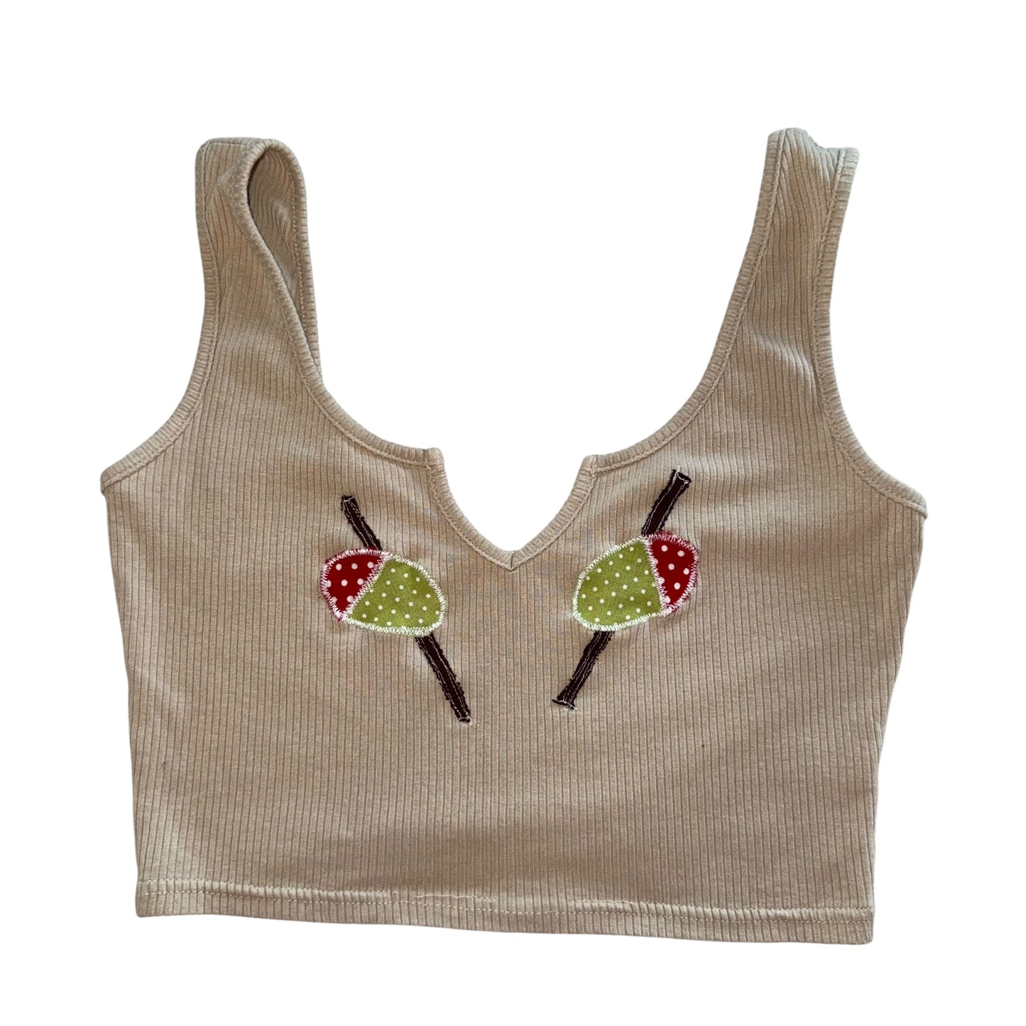 Just a Girl - Double Olive Crop (L)