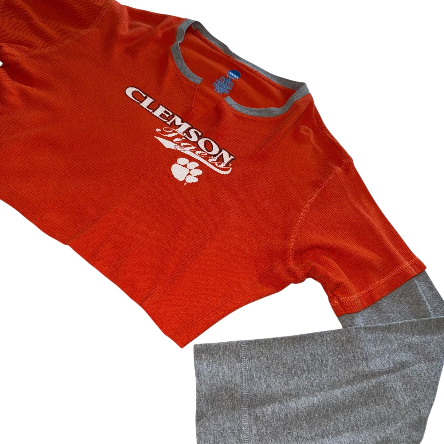 Clemson Waffle Reworked Crop (L)