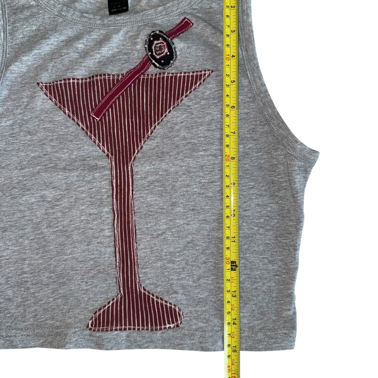 USC South Carolina Upcycled Grey Martini Tank (S)